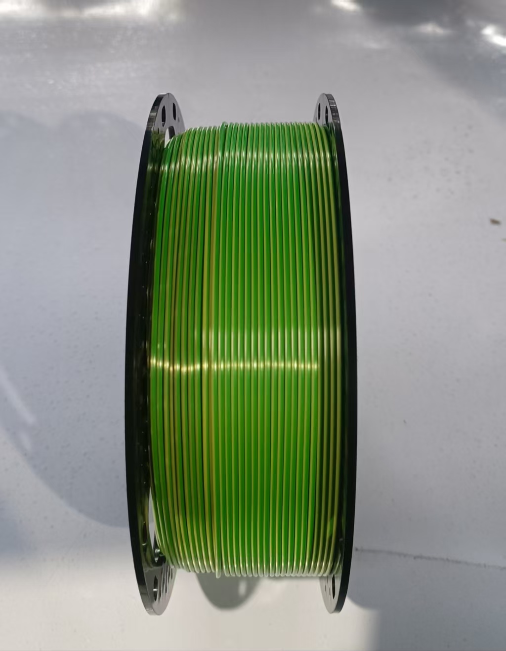 Silk PLA filament 1.75 mm, 1 kg, yellow/green
